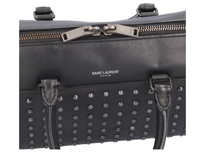 Borsa a tracolla Saint Laurent Studded Classic Baby Duffle Nero - vista 12