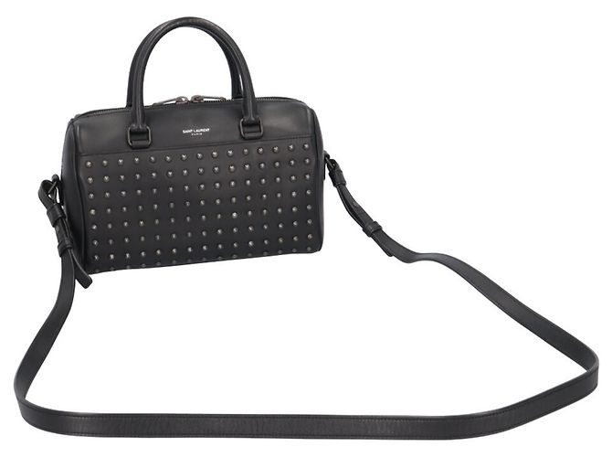 Borsa a tracolla Saint Laurent Studded Classic Baby Duffle Nero - vista 13