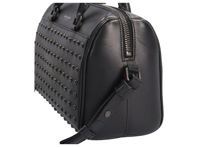 Borsa a tracolla Saint Laurent Studded Classic Baby Duffle Nero - vista 8