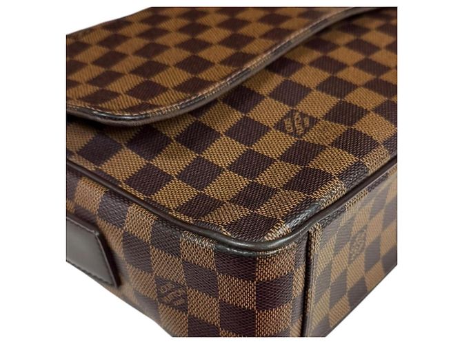 Borsa a tracolla Louis Vuitton Shelton MM Damier Marrone - vista 10