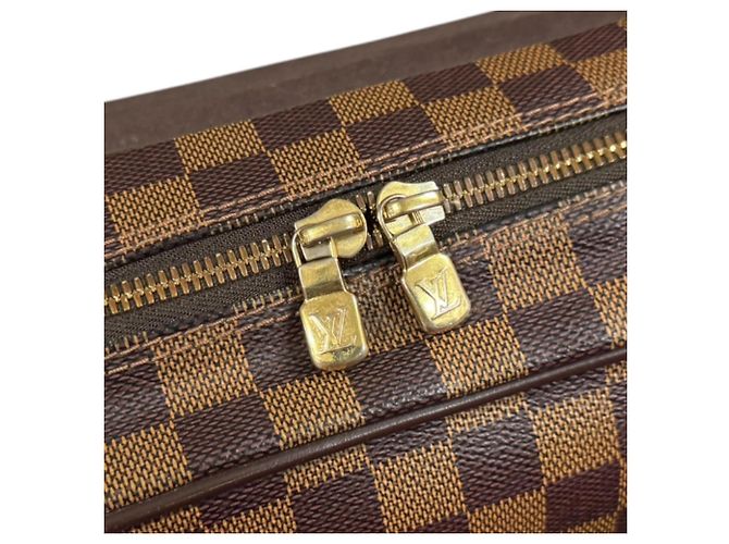 Borsa a tracolla Louis Vuitton Shelton MM Damier Marrone - vista 13