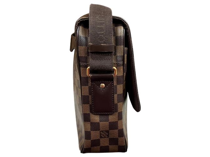 Borsa a tracolla Louis Vuitton Shelton MM Damier Marrone - vista 4