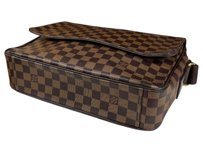 Borsa a tracolla Louis Vuitton Shelton MM Damier Marrone - vista 5
