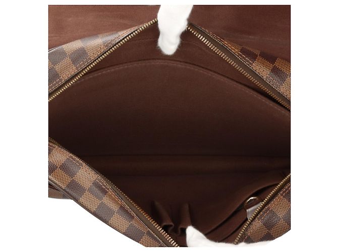 Borsa a tracolla Louis Vuitton Shelton MM Damier Marrone - vista 6