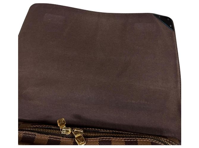 Borsa a tracolla Louis Vuitton Shelton MM Damier Marrone - vista 7