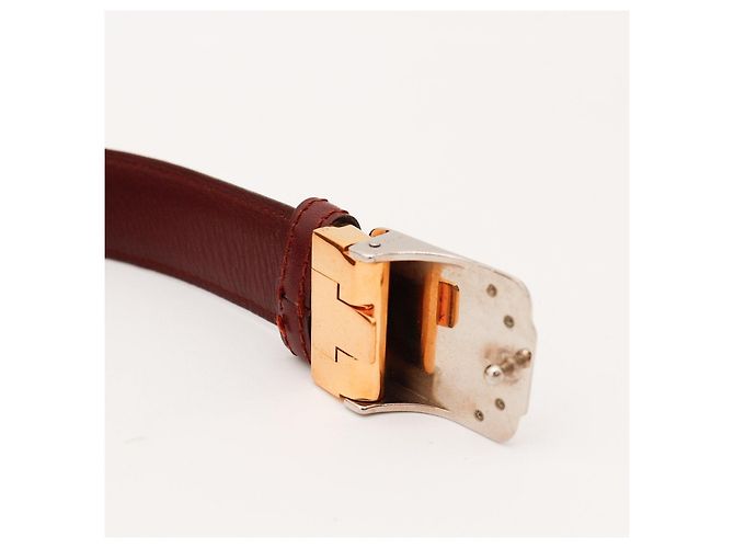 Must de Cartier Gürtel mit Gold- und Silberverschluss Braun Silber Hardware Gold hardware - Ansicht 3
