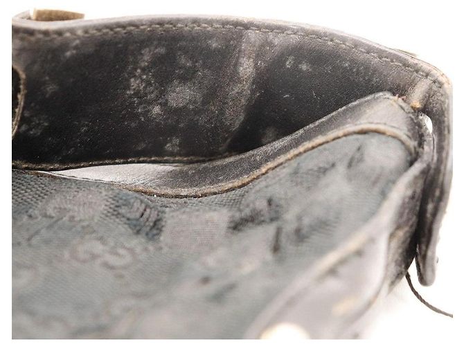 Bolsa Hobo Gucci em tela monogramada com tachas Preto - vista 11