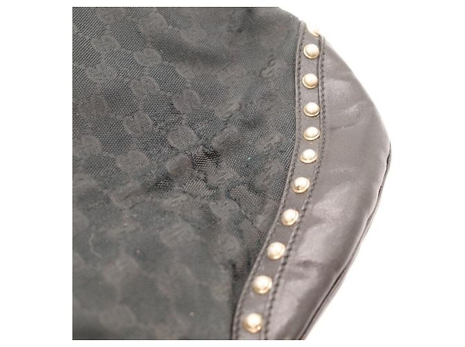 Bolsa Hobo Gucci em tela monogramada com tachas Preto - vista 7