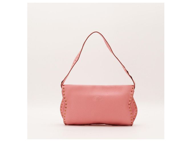 Céline Borsa a tracolla borchiata in pelle rosa Celine - vista 3