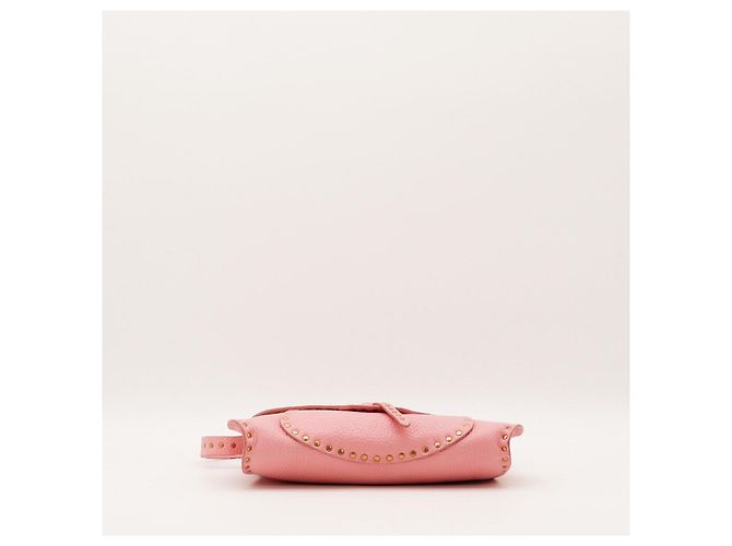 Céline Borsa a tracolla borchiata in pelle rosa Celine - vista 5