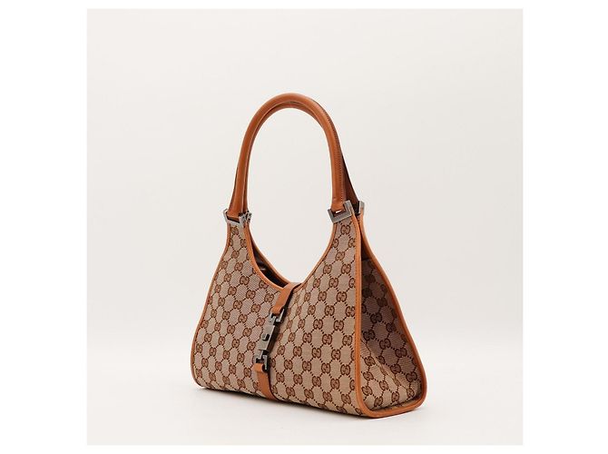 Borsa Hobo Jackie in tela monogram Gucci Marrone Monogramma - vista 2