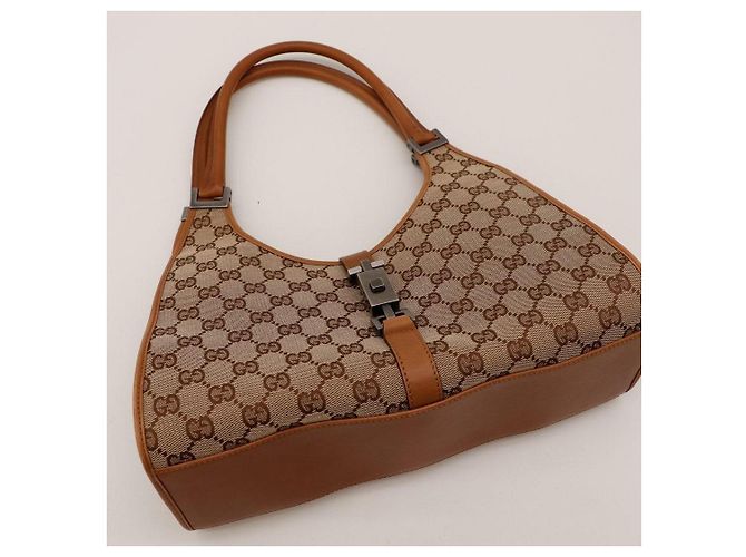 Borsa Hobo Jackie in tela monogram Gucci Marrone Monogramma - vista 6