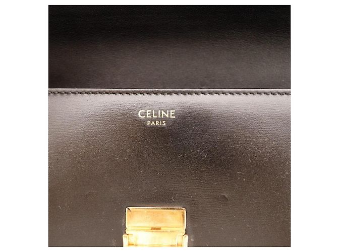 Céline Borsa a tracolla Triomphe in pelle di vitello Nero - vista 8