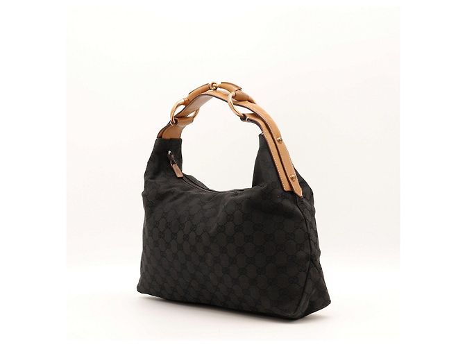 Borsa Hobo Gucci in tela monogramma Nero - vista 2