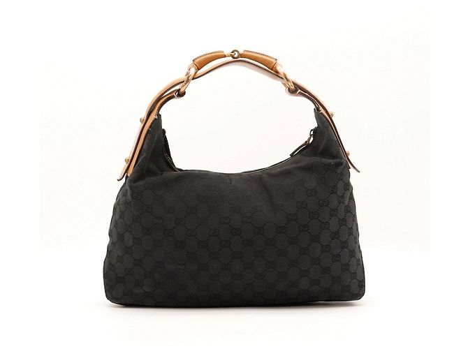 Borsa Hobo Gucci in tela monogramma Nero - vista 3