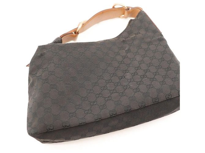 Borsa Hobo Gucci in tela monogramma Nero - vista 6