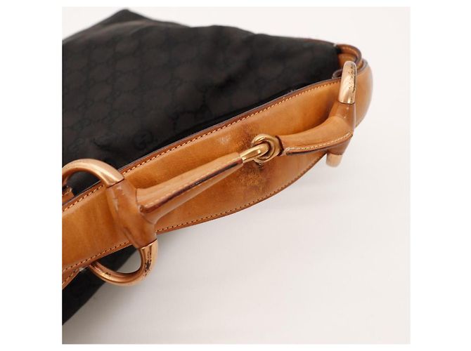 Borsa Hobo Gucci in tela monogramma Nero - vista 9