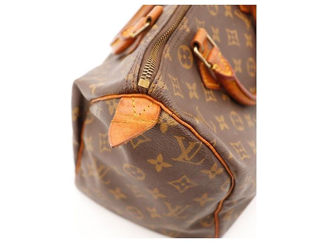 Borsa Louis Vuitton Speedy 30 Monogram Canvas Marrone Monogramma - vista 10