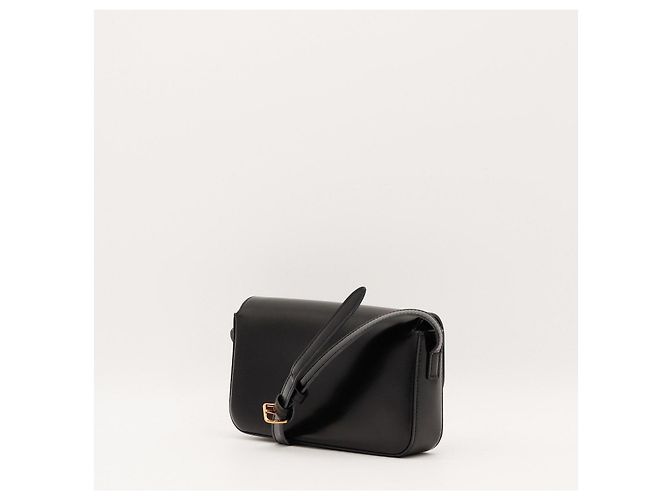Céline Bolso de hombro Celine Triomphe en piel negra Negro - vista 4