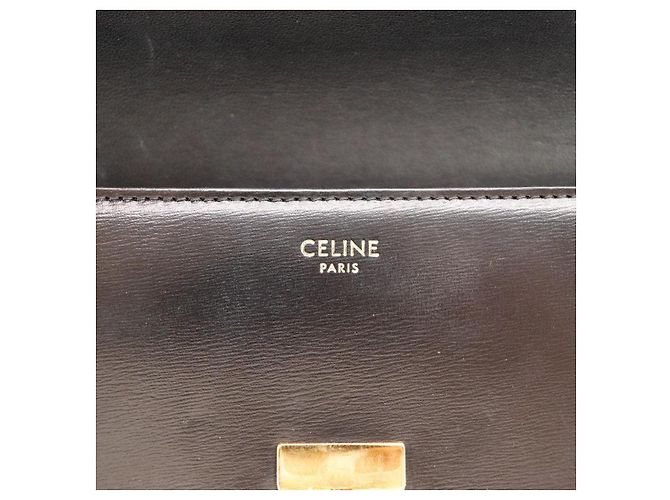 Céline Bolso de hombro Celine Triomphe en piel negra Negro - vista 8