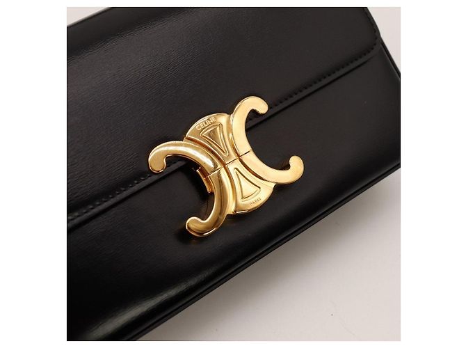 Céline Triomphe Schultertasche Schwarz - Ansicht 7
