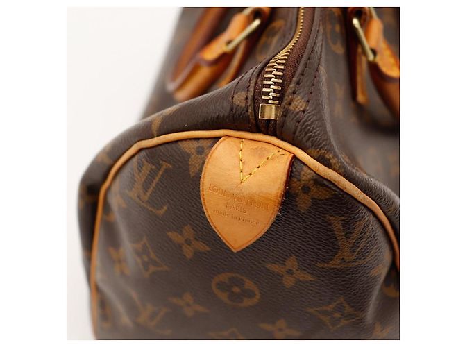 Borsa Louis Vuitton Speedy 30 Monogram Canvas Marrone Monogramma - vista 10