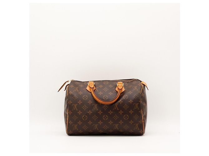Borsa Louis Vuitton Speedy 30 Monogram Canvas Marrone Monogramma - vista 4
