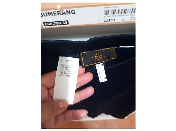 Fendi Rock aus blauer Viskose - Ansicht 2