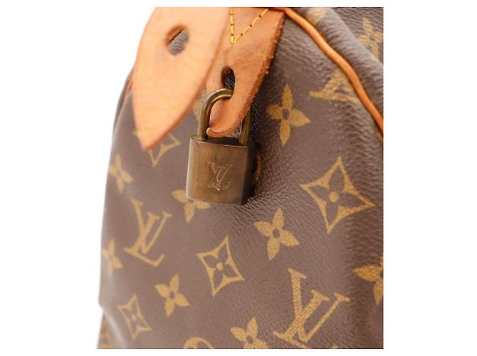 Borsa Louis Vuitton Speedy 30 Monogram Canvas Marrone Monogramma - vista 10