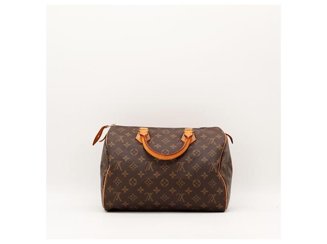 Borsa Louis Vuitton Speedy 30 Monogram Canvas Marrone Monogramma - vista 4