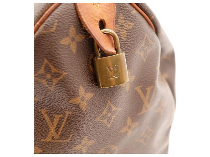Borsa Louis Vuitton Speedy 30 Monogram Canvas Marrone Monogramma - vista 10