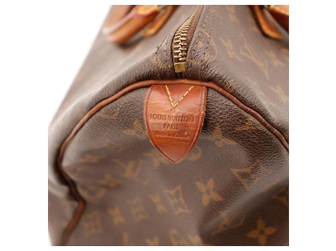 Borsa Louis Vuitton Speedy 30 Monogram Canvas Marrone Monogramma - vista 11