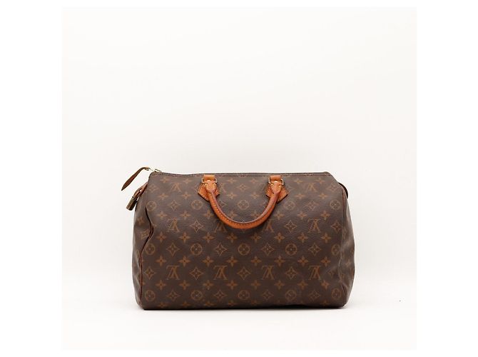 Borsa Louis Vuitton Speedy 30 Monogram Canvas Marrone Monogramma - vista 4