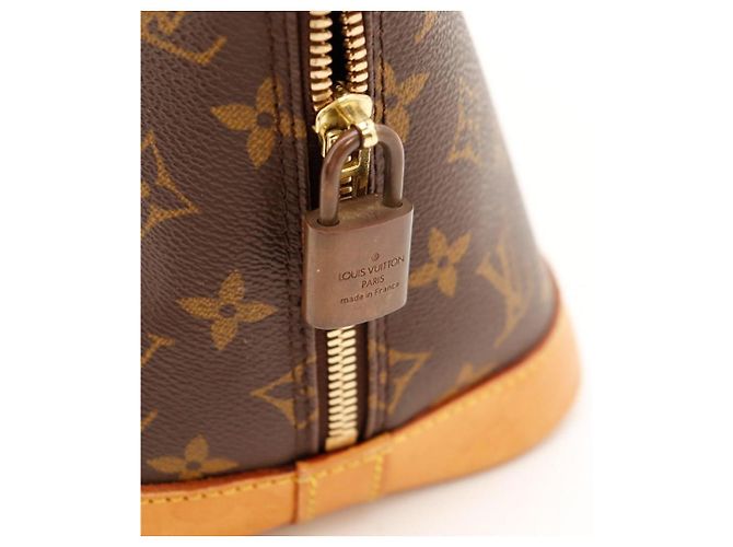 Borsa Louis Vuitton Monogram Alma PM Marrone Monogramma - vista 7