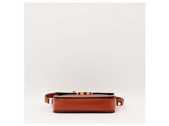 Céline Borsa a tracolla Celine Triomphe in tela e pelle di vitello Marrone Monogramma - vista 5