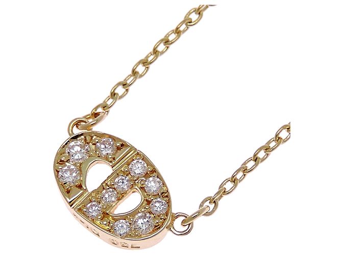 Christian Dior 750YG Logo Diamond Halskette für Damen - Ansicht 2