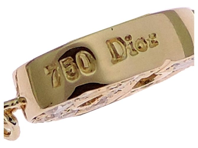 Christian Dior 750YG Logo Diamond Halskette für Damen - Ansicht 5
