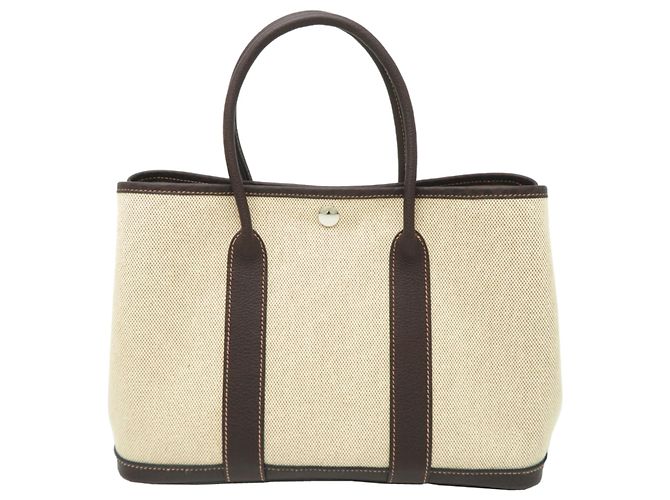 Hermès Borsa Tote Hermes Garden Party TPM Beige - vista 2