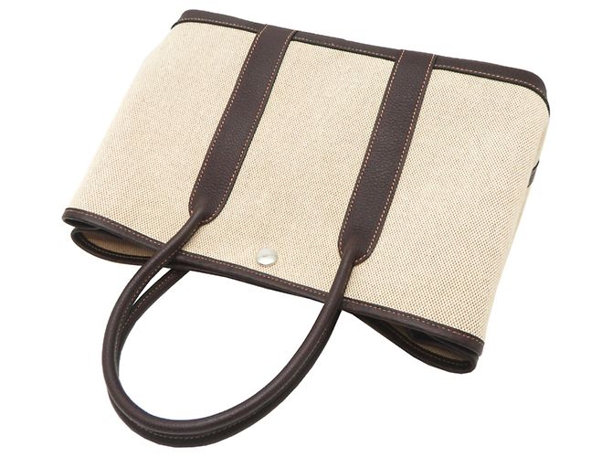 Hermès Borsa Tote Hermes Garden Party TPM Beige - vista 4
