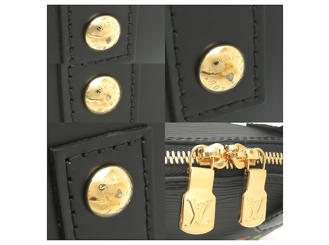 Borsa Louis Vuitton Alma BB Collaborazione Takashi Murakami Nero - vista 10