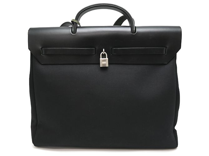Hermès Borsa a tracolla Hermes Herbag MM Nero - vista 2