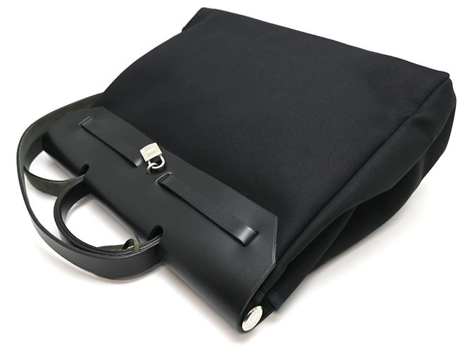 Hermès Borsa a tracolla Hermes Herbag MM Nero - vista 4