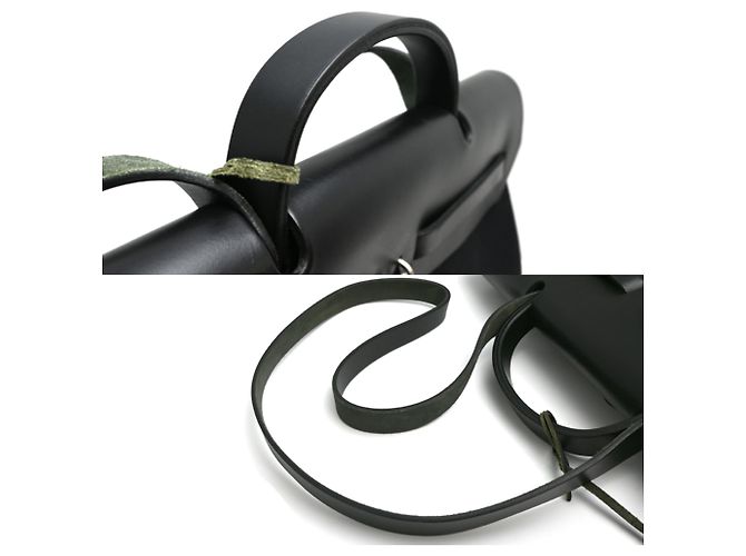 Hermès Borsa a tracolla Hermes Herbag MM Nero - vista 5