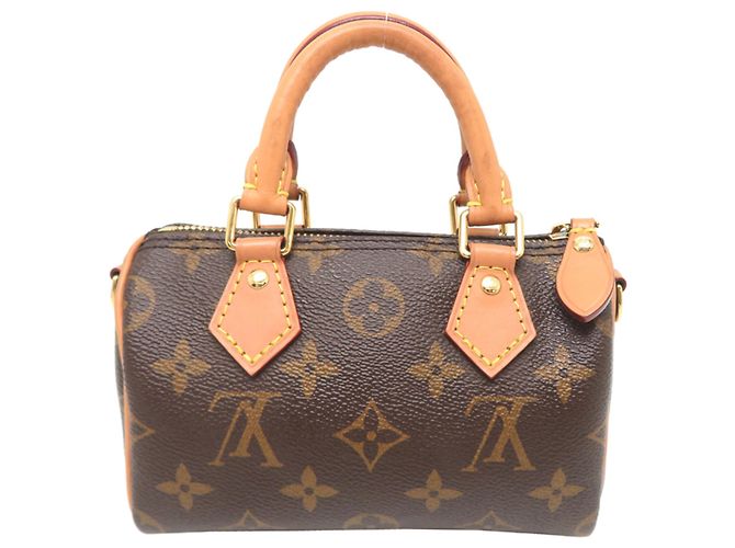 Borsa a tracolla Louis Vuitton Nano Speedy Marrone - vista 2