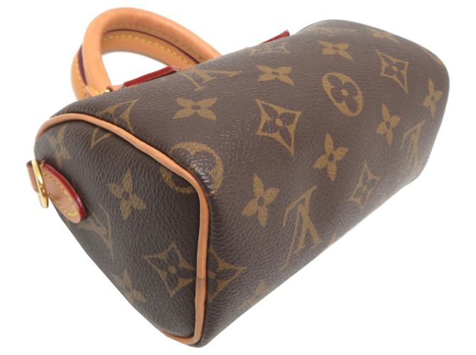 Borsa a tracolla Louis Vuitton Nano Speedy Marrone - vista 3