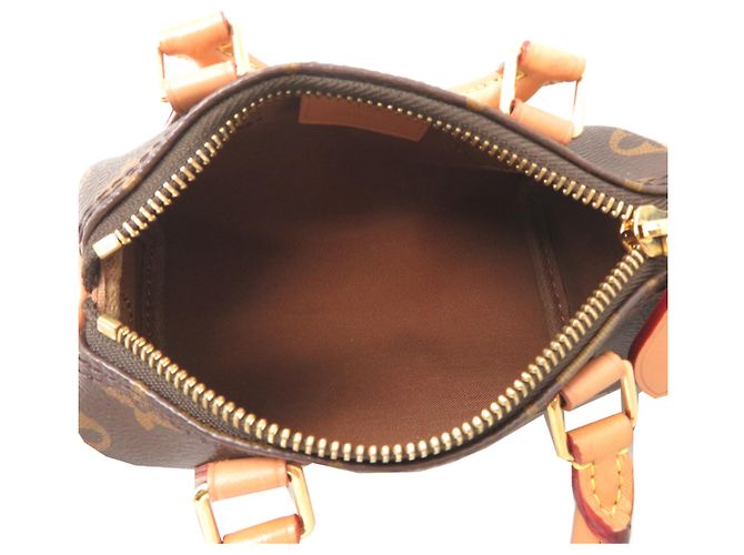 Borsa a tracolla Louis Vuitton Nano Speedy Marrone - vista 6