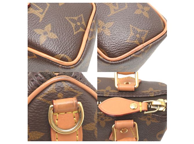 Borsa a tracolla Louis Vuitton Nano Speedy Marrone - vista 8
