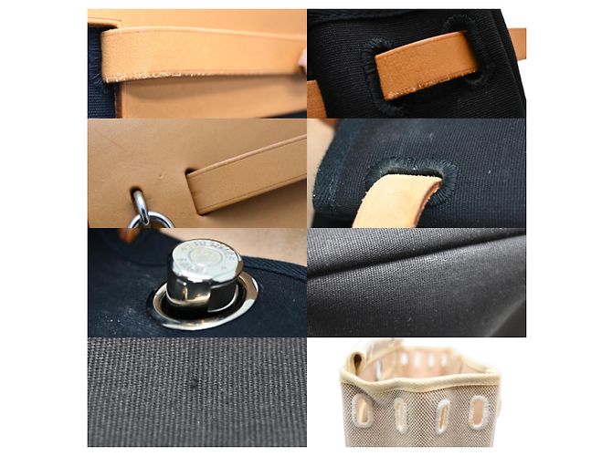 Hermès Hermes Herbag PM Handtasche Schwarz Beige - Ansicht 7