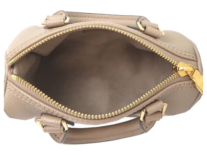 Borsa a mano Louis Vuitton Nano Speedy in Gray Marrone - vista 6