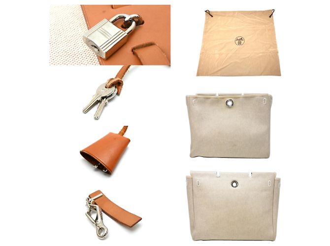 Hermès Herbag MM Borsa a tracolla 2-Way Crudo - vista 10